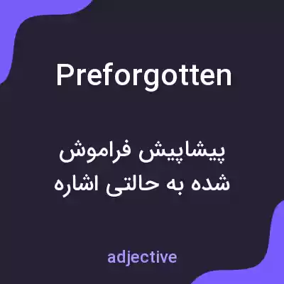 معنی preforgotten به فارسی معنی preforgotten به فارسی