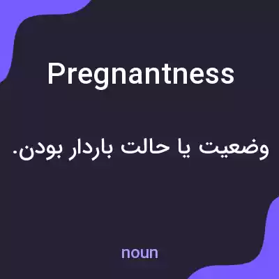 معنی pregnantness به فارسی معنی pregnantness به فارسی