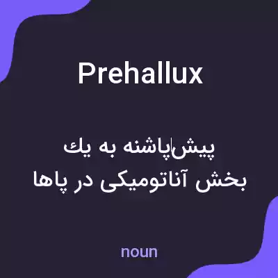معنی prehallux به فارسی معنی prehallux به فارسی