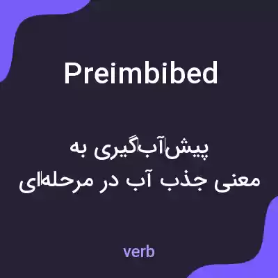 معنی preimbibed به فارسی