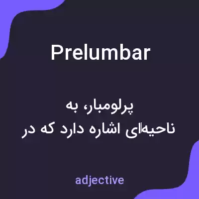 معنی prelumbar به فارسی معنی prelumbar به فارسی