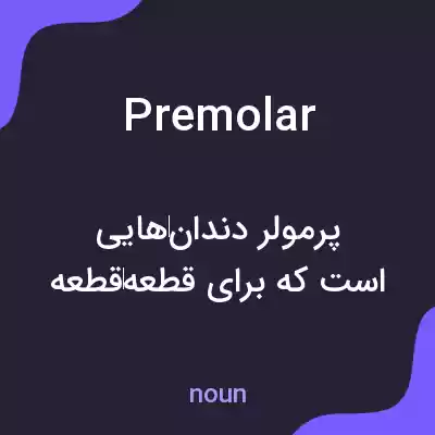 معنی premolar به فارسی
