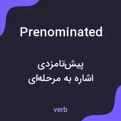 معنی prenominated به فارسی معنی prenominated به فارسی