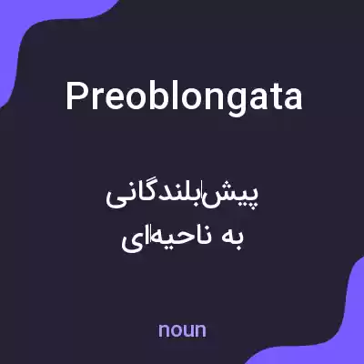 معنی preoblongata به فارسی معنی preoblongata به فارسی