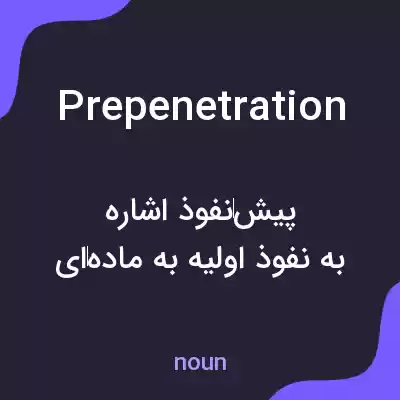 معنی prepenetration به فارسی معنی prepenetration به فارسی