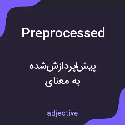 معنی preprocessed به فارسی