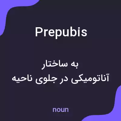 معنی prepubis به فارسی معنی prepubis به فارسی