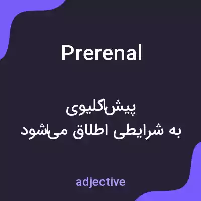 معنی prerenal به فارسی معنی prerenal به فارسی