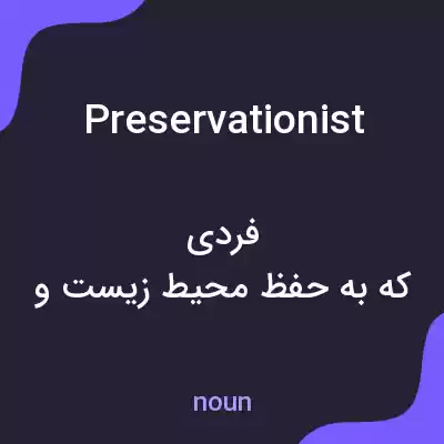 معنی preservationist به فارسی معنی preservationist به فارسی