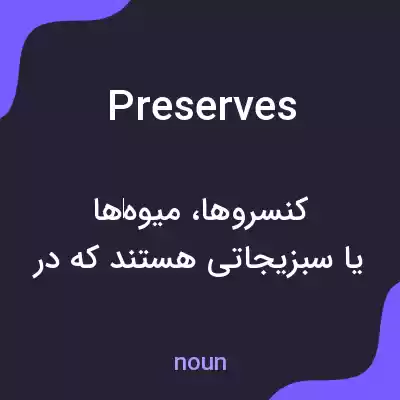 معنی preserves به فارسی معنی preserves به فارسی