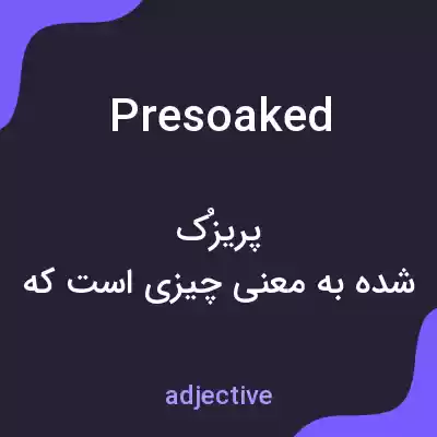 معنی presoaked به فارسی معنی presoaked به فارسی