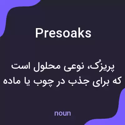 معنی presoaks به فارسی معنی presoaks به فارسی