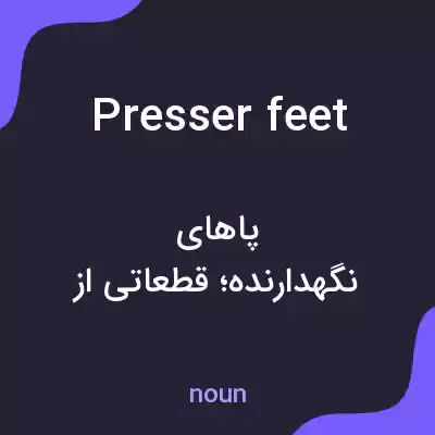 معنی presser feet به فارسی معنی presser feet به فارسی