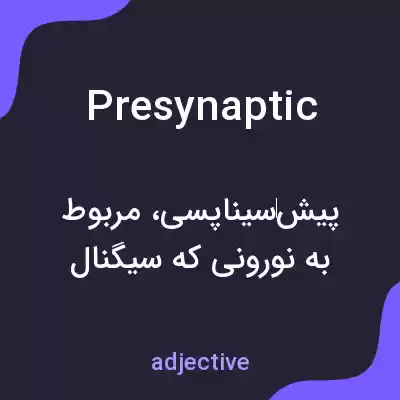 معنی presynaptic به فارسی معنی presynaptic به فارسی
