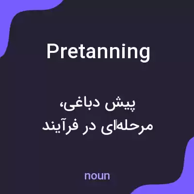 معنی pretanning به فارسی معنی pretanning به فارسی