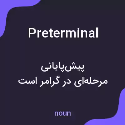 معنی preterminal به فارسی معنی preterminal به فارسی