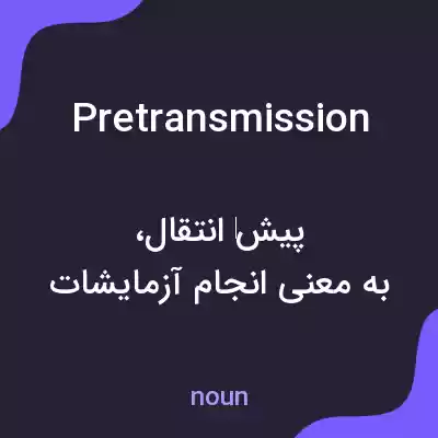 معنی pretransmission به فارسی
