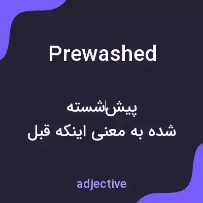 معنی prewashed به فارسی معنی prewashed به فارسی