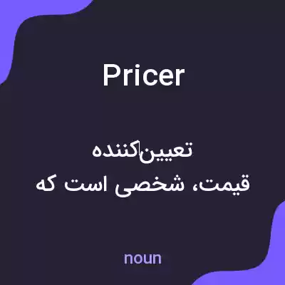 معنی pricer به فارسی