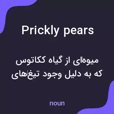 معنی prickly pears به فارسی معنی prickly pears به فارسی