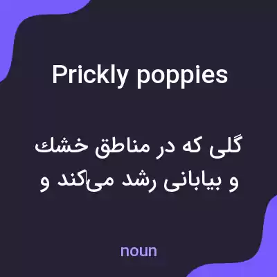 معنی prickly poppies به فارسی معنی prickly poppies به فارسی