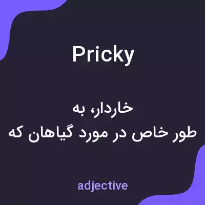 معنی pricky به فارسی معنی pricky به فارسی