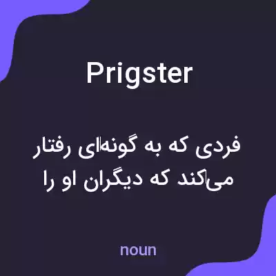 معنی prigster به فارسی معنی prigster به فارسی
