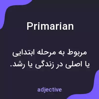 معنی primarian به فارسی معنی primarian به فارسی