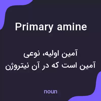 معنی primary amine به فارسی معنی primary amine به فارسی