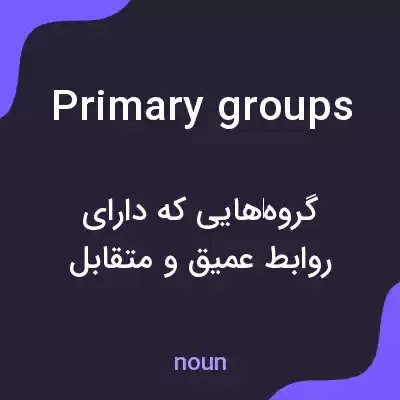 معنی primary groups به فارسی معنی primary groups به فارسی