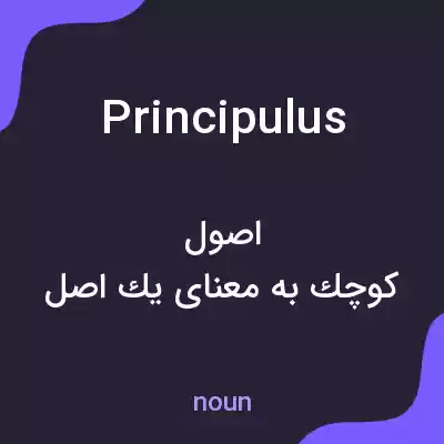 معنی principulus به فارسی معنی principulus به فارسی