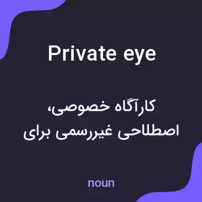 معنی private eye به فارسی معنی private eye به فارسی