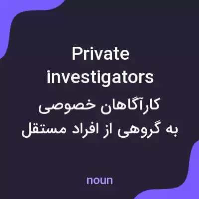معنی private investigators به فارسی