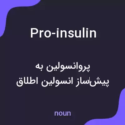 معنی pro-insulin به فارسی