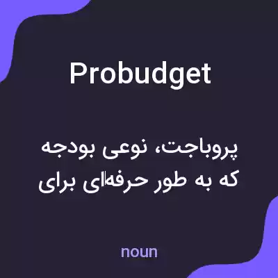 معنی probudget به فارسی معنی probudget به فارسی