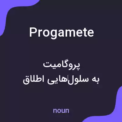 معنی progamete به فارسی معنی progamete به فارسی