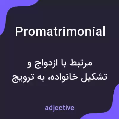 معنی promatrimonial به فارسی معنی promatrimonial به فارسی