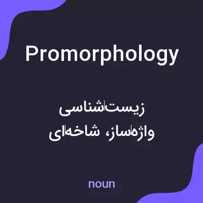 معنی promorphology به فارسی معنی promorphology به فارسی