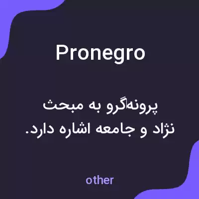 معنی pronegro به فارسی معنی pronegro به فارسی