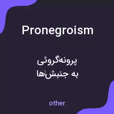 معنی pronegroism به فارسی معنی pronegroism به فارسی