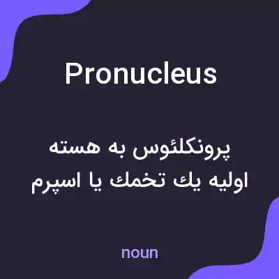 معنی pronucleus به فارسی معنی pronucleus به فارسی