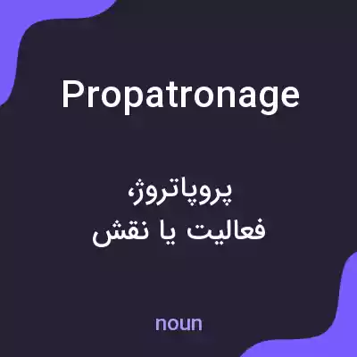 معنی propatronage به فارسی معنی propatronage به فارسی
