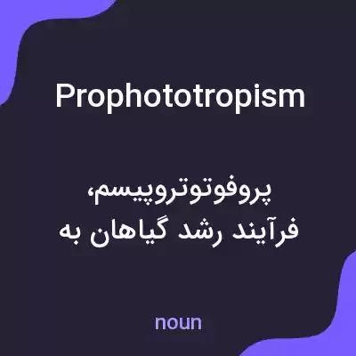 معنی prophototropism به فارسی معنی prophototropism به فارسی