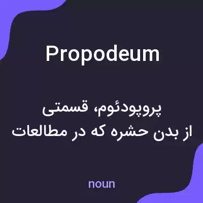 معنی propodeum به فارسی