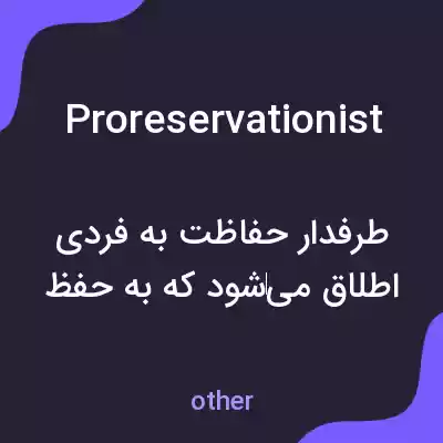 معنی proreservationist به فارسی معنی proreservationist به فارسی