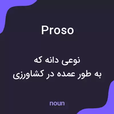 معنی proso به فارسی