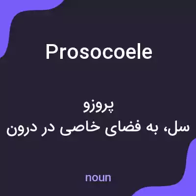 معنی prosocoele به فارسی معنی prosocoele به فارسی
