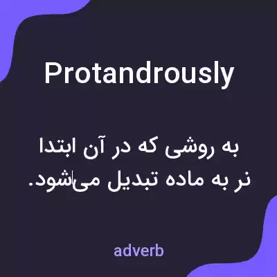 معنی protandrously به فارسی معنی protandrously به فارسی
