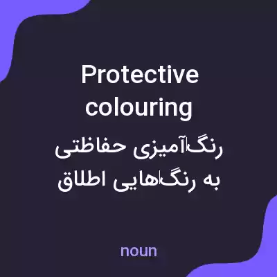 معنی protective colouring به فارسی معنی protective colouring به فارسی