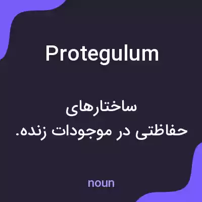 معنی protegulum به فارسی معنی protegulum به فارسی